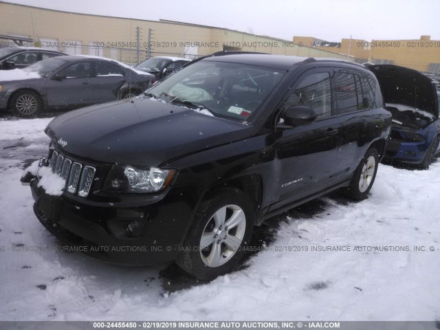 1C4NJDEB7ED699146 - 2014 JEEP COMPASS LATITUDE BLACK photo 2