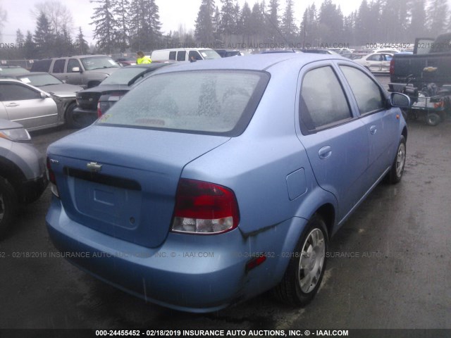 KL1TD52634B223716 - 2004 CHEVROLET AVEO Light Blue photo 4