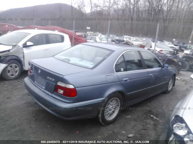 WBADT43461GX22352 - 2001 BMW 525 I AUTOMATIC BLUE photo 4