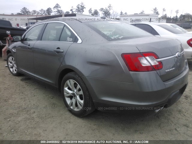 1FAHP2EWXCG104357 - 2012 FORD TAURUS SEL GRAY photo 3