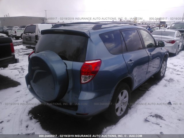 JTMZD31V676051033 - 2007 TOYOTA RAV4 LIMITED BLUE photo 4