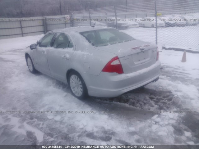 3FADP0L33AR240279 - 2010 FORD FUSION HYBRID SILVER photo 3