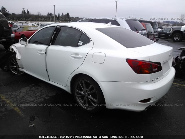 JTHBK262285069583 - 2008 LEXUS IS 250 WHITE photo 3