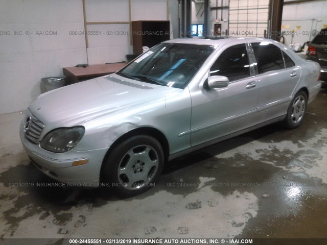 WDBNG75J2YA006625 - 2000 MERCEDES-BENZ S 500 SILVER photo 2