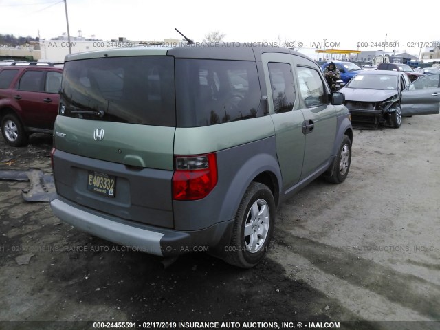 5J6YH28533L051822 - 2003 HONDA ELEMENT EX GREEN photo 4