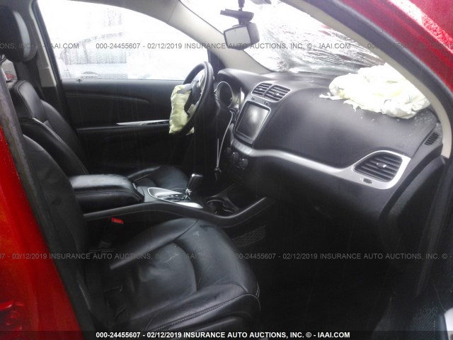 3C4PDCDG6DT567253 - 2013 DODGE JOURNEY CREW RED photo 5