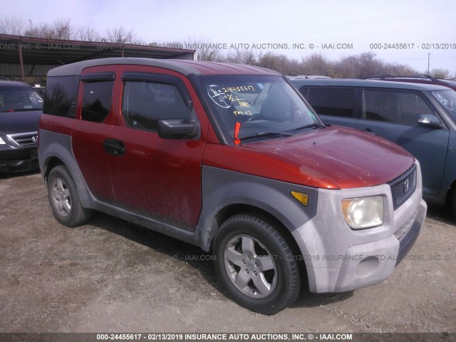 5J6YH185X3L005933 - 2003 HONDA ELEMENT EX ORANGE photo 1