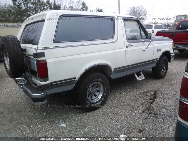 1FMEU15N3LLA53200 - 1990 FORD BRONCO U100 WHITE photo 4