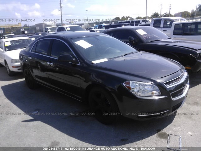 1G1ZC5EU1CF256813 - 2012 CHEVROLET MALIBU 1LT BLACK photo 1