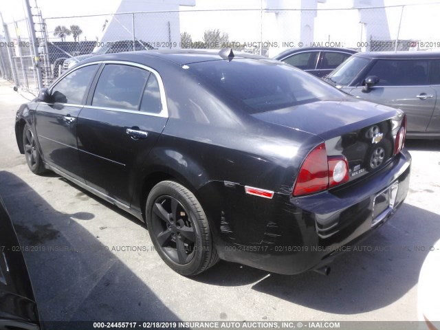 1G1ZC5EU1CF256813 - 2012 CHEVROLET MALIBU 1LT BLACK photo 3