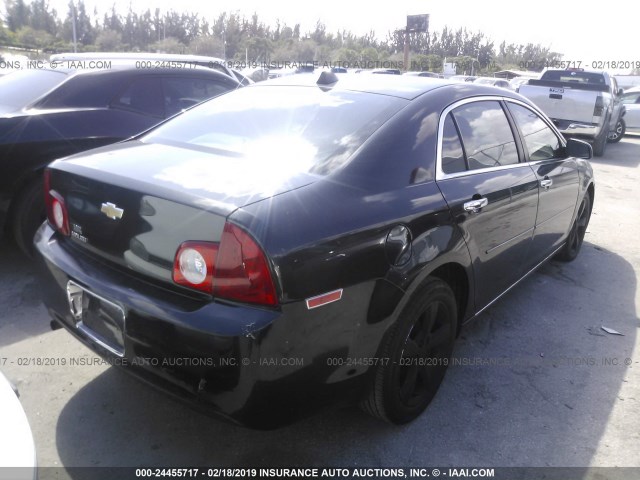 1G1ZC5EU1CF256813 - 2012 CHEVROLET MALIBU 1LT BLACK photo 4