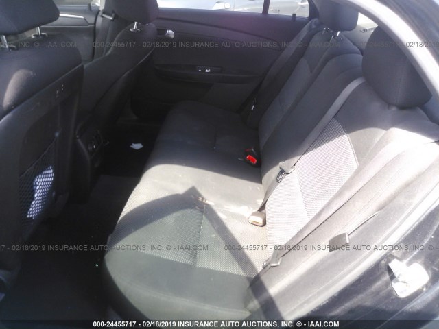 1G1ZC5EU1CF256813 - 2012 CHEVROLET MALIBU 1LT BLACK photo 8