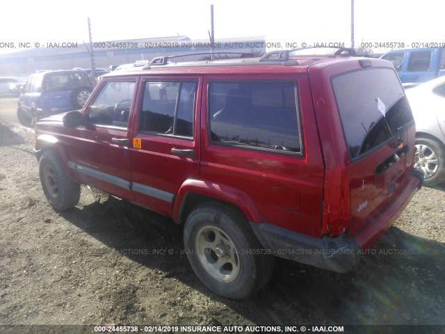 1J4FT68S6XL508440 - 1999 JEEP CHEROKEE SPORT/CLASSIC RED photo 3