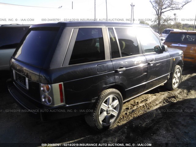 SALME11434A177242 - 2004 LAND ROVER RANGE ROVER HSE BLACK photo 4