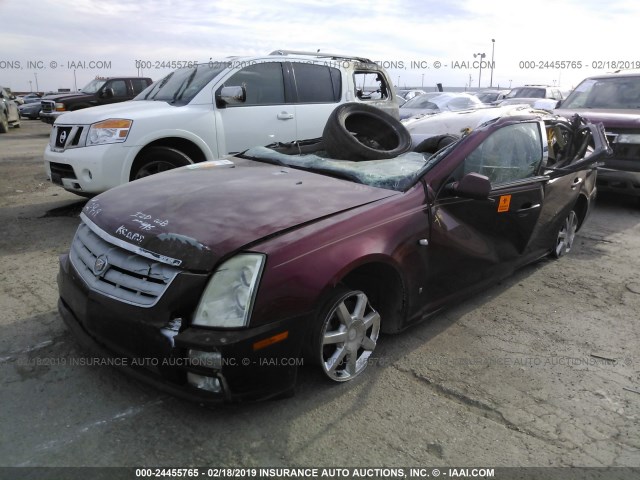 1G6DW677260141444 - 2006 CADILLAC STS RED photo 2