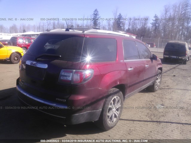 1GKKVRKD8GJ214287 - 2016 GMC ACADIA SLT-1 MAROON photo 4