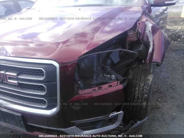 1GKKVRKD8GJ214287 - 2016 GMC ACADIA SLT-1 MAROON photo 6