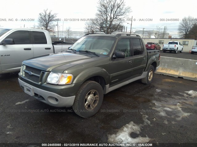 1FMZU77E81UB37456 - 2001 FORD EXPLORER SPORT TR  GREEN photo 2