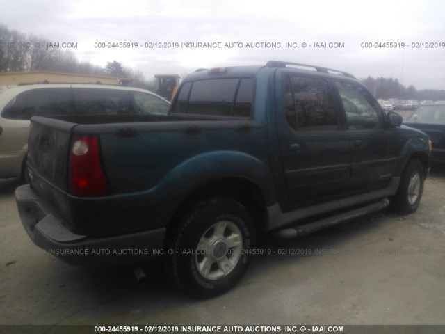 1FMZU77E21UC77714 - 2001 FORD EXPLORER SPORT TR  BLUE photo 4