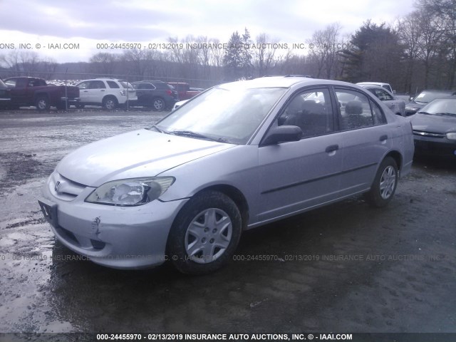 2HGES16385H556861 - 2005 HONDA CIVIC DX VP Gümüş foto 2