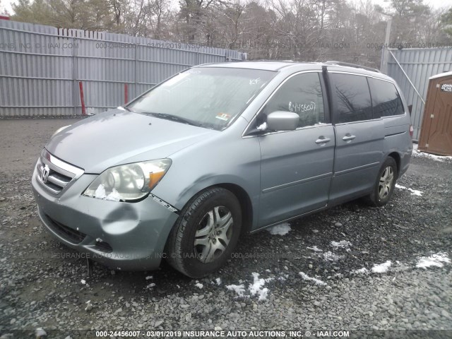 5FNRL38767B035431 - 2007 HONDA ODYSSEY Light Blue photo 2