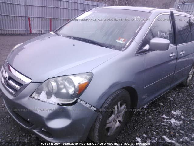 5FNRL38767B035431 - 2007 HONDA ODYSSEY Light Blue photo 6