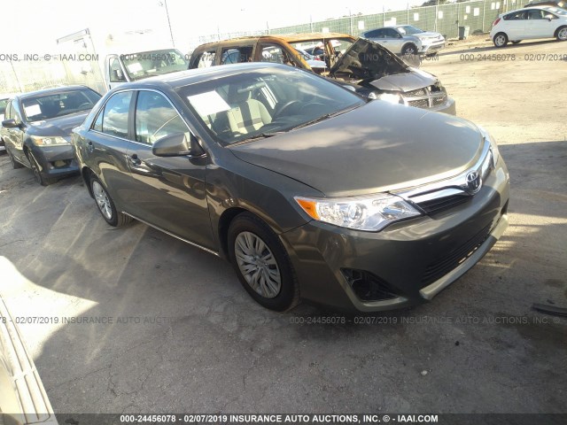 4T4BF1FK7CR256107 - 2012 TOYOTA CAMRY SE/LE/XLE GRAY photo 1