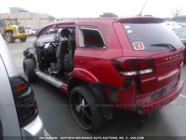 3C4PDCGB9ET308144 - 2014 DODGE JOURNEY CROSSROAD RED photo 3