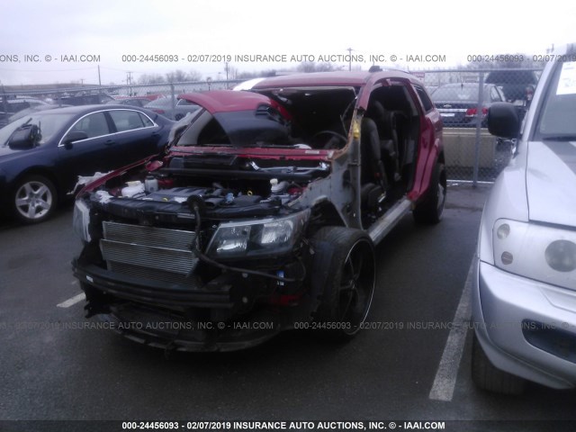 3C4PDCGB9ET308144 - 2014 DODGE JOURNEY CROSSROAD RED photo 6