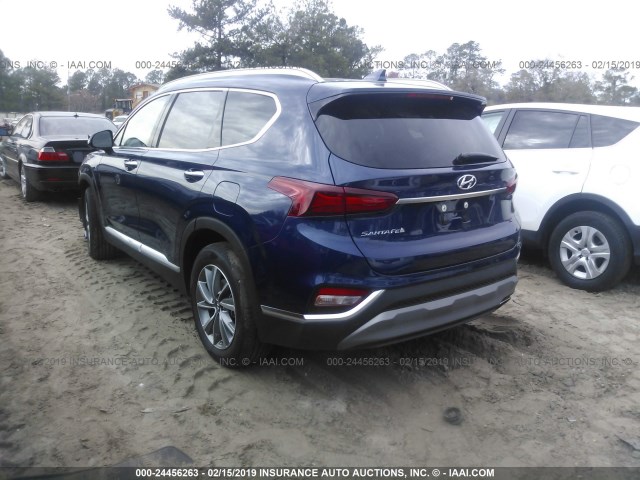 5NMS53AD4KH028089 - 2019 HYUNDAI SANTA FE LIMITED/ULTIMATE Dark Blue photo 3