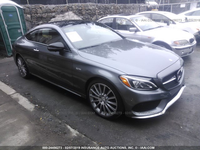 WDDWJ6EB9HF526792 - 2017 MERCEDES-BENZ C GRAY photo 1