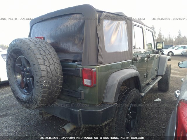 1J4GA69159L706722 - 2009 JEEP WRANGLER UNLIMITE RUBICON GREEN photo 4