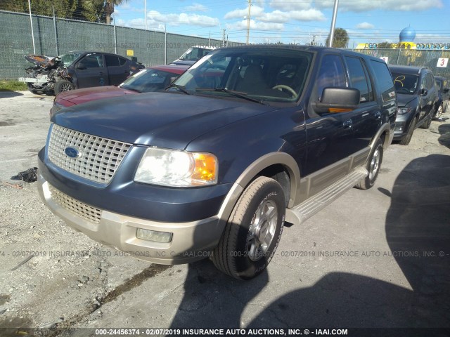 1FMPU17505LA03315 - 2005 FORD EXPEDITION EDDIE BAUER BLUE photo 2