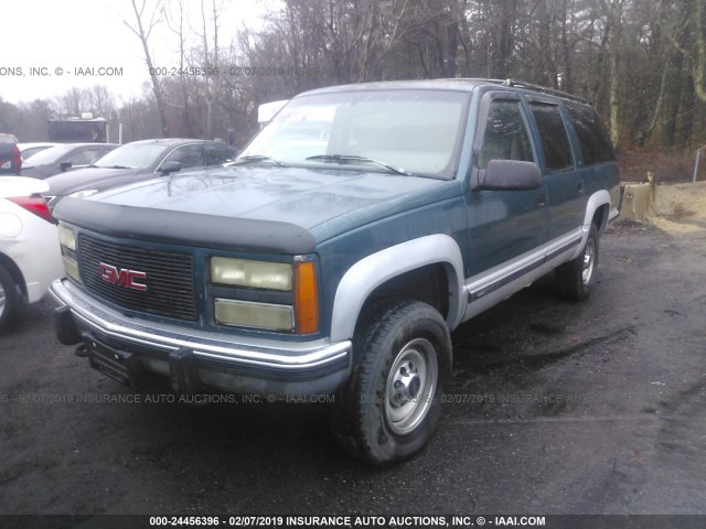 1GKGK26N9NJ729157 - 1992 GMC SUBURBAN GREEN photo 2