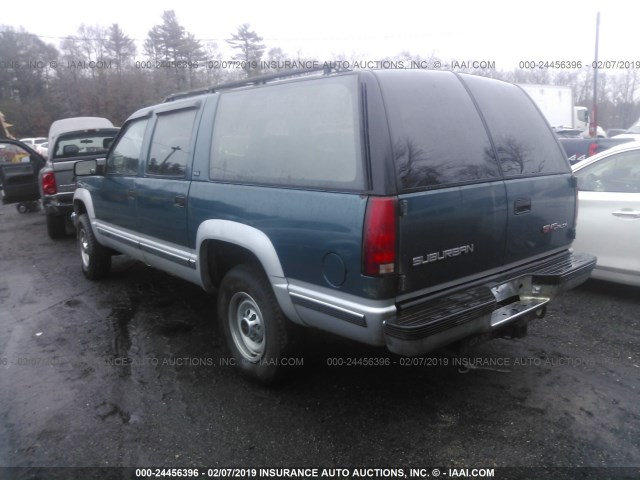 1GKGK26N9NJ729157 - 1992 GMC SUBURBAN GREEN photo 3