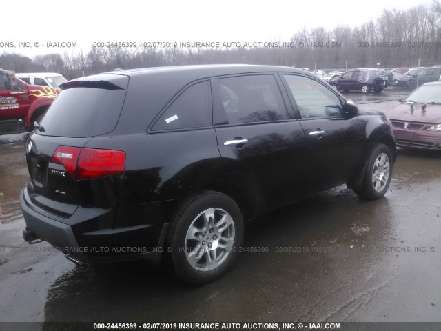 2HNYD28457H527896 - 2007 ACURA MDX TECHNOLOGY BLACK photo 4