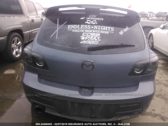 JM1BK34L371706067 - 2007 MAZDA SPEED 3 BLUE photo 6