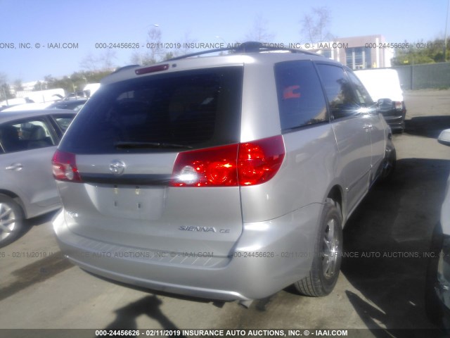 5TDZK23C08S151089 - 2008 TOYOTA SIENNA CE/LE GRAY photo 4