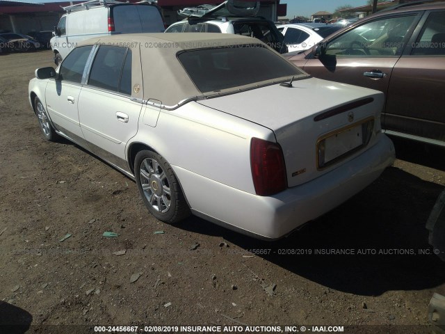 1G6KE57Y45U220165 - 2005 CADILLAC DEVILLE DHS WHITE photo 3