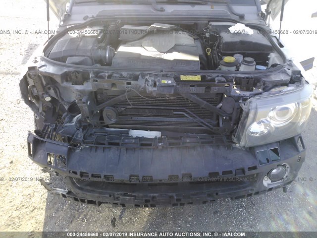 SALSH234X6A980439 - 2006 LAND ROVER RANGE ROVER SPORT SUPERCHARGED WHITE photo 10