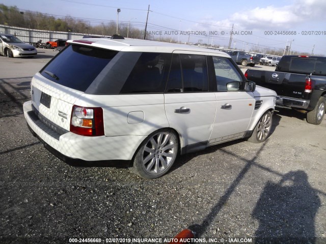 SALSH234X6A980439 - 2006 LAND ROVER RANGE ROVER SPORT SUPERCHARGED WHITE photo 4