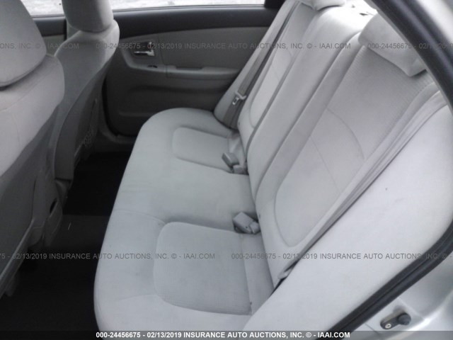 KNAFE121085524011 - 2008 KIA SPECTRA EX/LX/SX SILVER photo 8