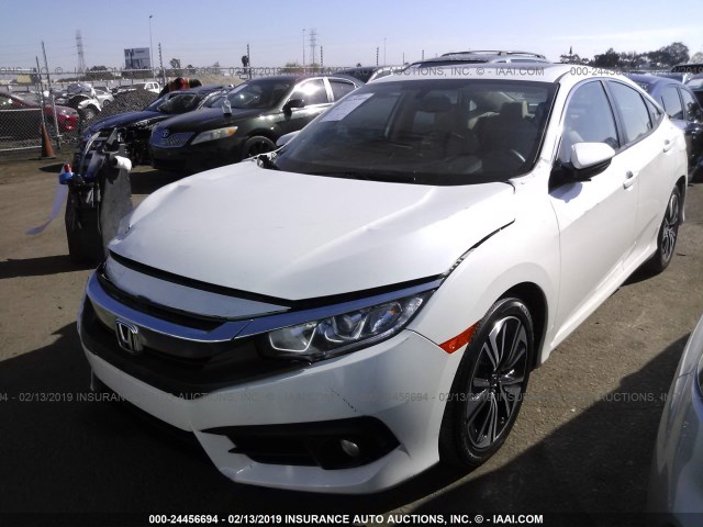 19XFC1F73HE206122 - 2017 HONDA CIVIC EXL WHITE photo 2