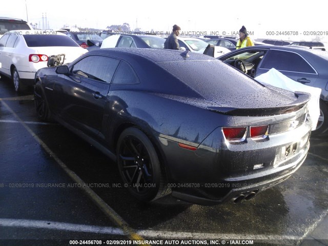 2G1FZ1EP1D9804775 - 2013 CHEVROLET CAMARO ZL1 蓝色 照片 3