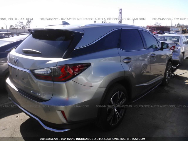 JTJGZKCA2J2001416 - 2018 LEXUS RX 350 L GRAY photo 4