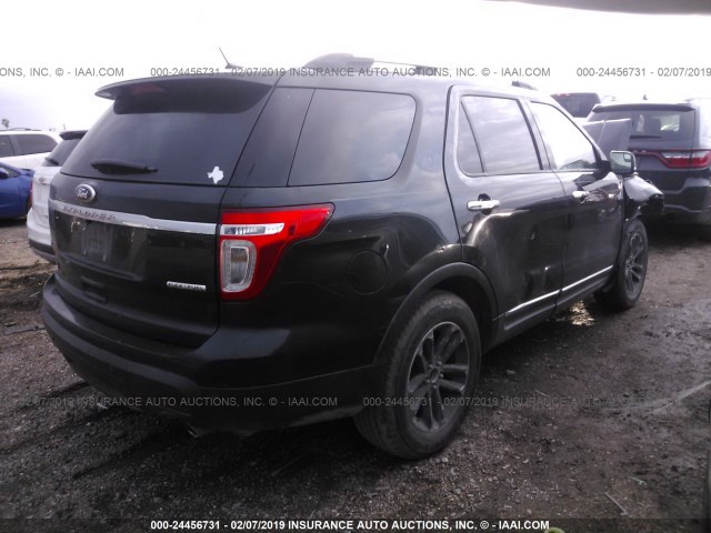 1FM5K7D81EGC00839 - 2014 FORD EXPLORER XLT BLACK photo 4