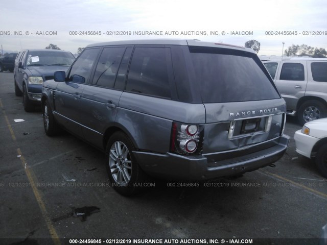 SALME1D41CA368409 - 2012 LAND ROVER RANGE ROVER HSE GRAY photo 3