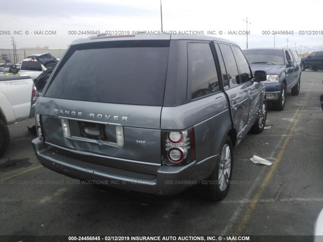 SALME1D41CA368409 - 2012 LAND ROVER RANGE ROVER HSE GRAY photo 4