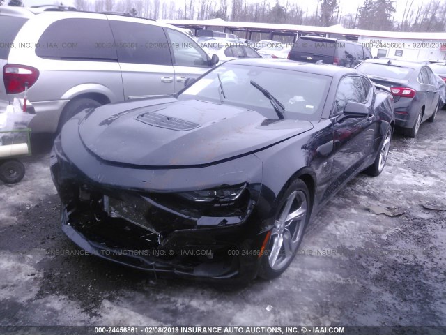 1G1FH1R72K0108415 - 2019 CHEVROLET CAMARO SS BLACK photo 2