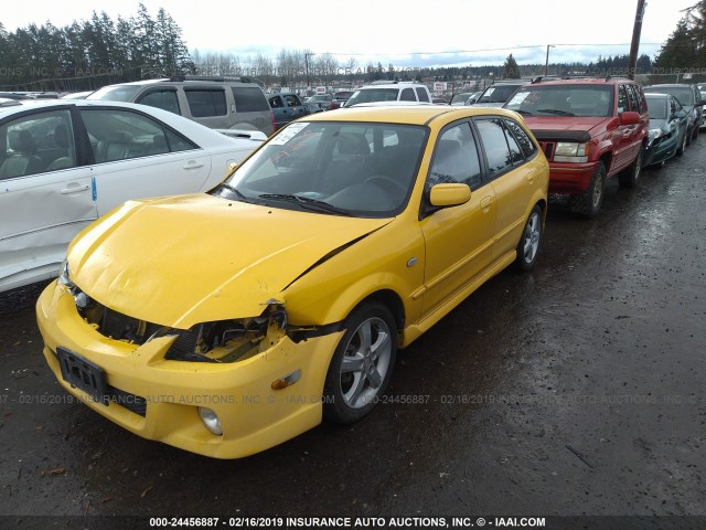 JM1BJ245431148934 - 2003 MAZDA PROTEGE PR5 YELLOW photo 2